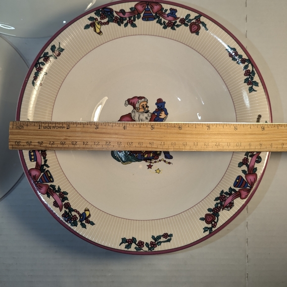 Vintage GEI Design Christmas Serving Bowls Set of 3 9 inch Retro Santa Gifts - Picture 5 of 16